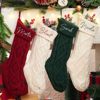 Picture of Personalized Embroidery Christmas Stocking - Custom Name Family Christmas Stocking - Knitted Xmas Stocking - Best Christmas Gifts