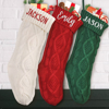 Picture of Personalized Embroidery Christmas Stocking - Custom Name Family Christmas Stocking - Knitted Xmas Stocking - Best Christmas Gifts