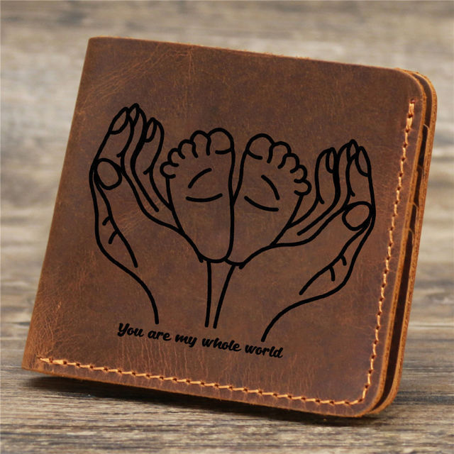 Picture of Custom Wallet for Men - Personalized Wallet for Loved One - Father's Day Gift, Christmas Gift