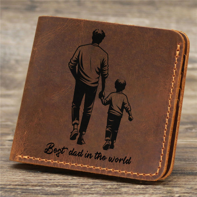 Picture of Custom Wallet for Men - Personalized Wallet for Loved One - Father's Day Gift, Christmas Gift