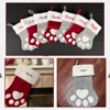 Picture of Custom Pet Christmas Stocking - Personalized Paw Shape Embroidery Christmas Stocking - Best Christmas Gifts