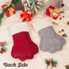 Picture of Custom Pet Christmas Stocking - Personalized Paw Shape Embroidery Christmas Stocking - Best Christmas Gifts