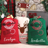 Picture of Personalized North Pole Gift Bags | Custom Santa Holiday Decoration Bags | Custom Christmas Gift Bags | Merry Christmas Gift Wrapping