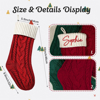 Picture of Personalized Embroidery Christmas Stocking - Knitted Custom Name Family Christmas Stocking -  Best Christmas Gift