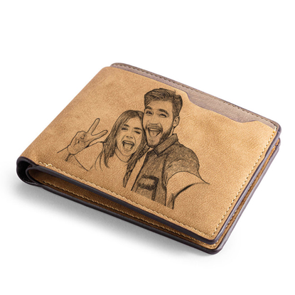 Picture of Personalized Wallet for Men - Custom Photo Wallet -  Christmas, Birthday Gift