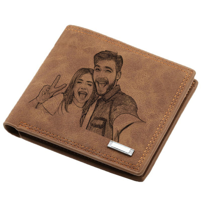 Picture of Custom Photo Wallet for Men - Father's Day Gift - Personalized Photo Wallet