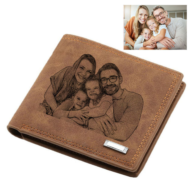 Picture of Custom Photo Wallet for Men - Father's Day Gift - Personalized Photo Wallet