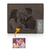 Picture of Personalized Men's Engraved Photo Wallet - Custom Photo Wallet - Father's Day gift