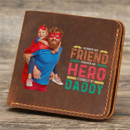 Picture of Custom Men Photo Wallet - Personalized Wallet for Dad - Christmas & Father's Day gift