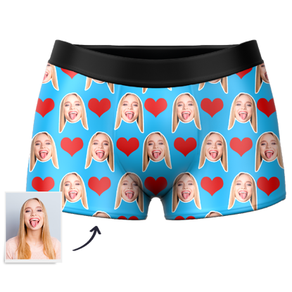 Picture of Customized underwear | Custom Men's Heart-shaped Boxer Briefs