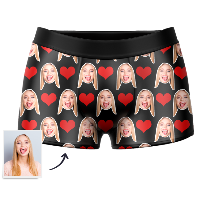 Picture of Customized underwear | Custom Men's Heart-shaped Boxer Briefs