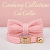 Picture of Personalized Corduroy Cat Collar Leash Set - Engraved Pet Name Metal Buckle - Best Wedding and Christmas Puppy Gift