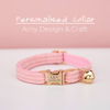 Picture of Personalized Corduroy Cat Collar Leash Set - Engraved Pet Name Metal Buckle - Best Wedding and Christmas Puppy Gift