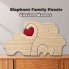 Picture of Custom Wooden Elephants Family Puzzle - Personalized Wooden Elephants Puzzle with Family Names - Family Keepsake Gift - Best Home Decor Gift