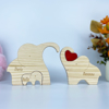 Picture of Custom Wooden Elephants Family Puzzle - Personalized Wooden Elephants Puzzle with Family Names - Family Keepsake Gift - Best Home Decor Gift