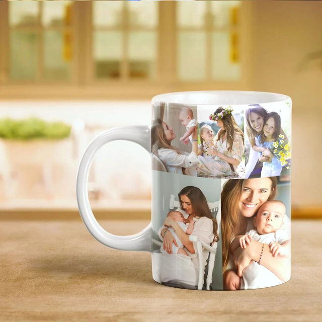 Picture of Personalized 10 Photo Puzzle Mugs Ceramic Mugs - Custom Mug - Best Birthday gift