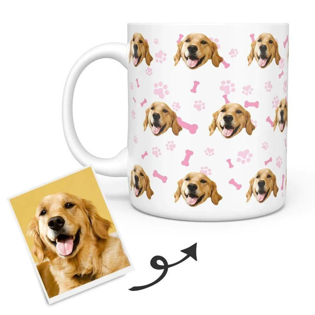 Picture of Custom Multi-avatar Pet Mug - Personalized Coffee Cup with Faces