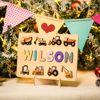 Picture of Personalized Wooden Puzzle Name Board - Custom Gift for Baby and Kids - Custom Name Puzzle - Birthday Gift for My Cute Baby Boy