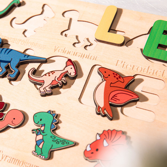 Picture of Personalized Wooden Puzzle Name Board - Custom Gift for Baby and Kids - Custom Name Puzzle - Birthday Gift for My Cute Baby Girl and Boy