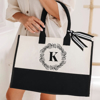 Picture of Personalized Canvas Tote Bag - Custom Name Tote Bag - Bridesmaid Gif