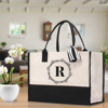 Picture of Personalized Canvas Tote Bag - Custom Name Tote Bag - Bridesmaid Gif