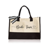 Picture of Personalized Canvas Tote Bag - Custom Name Tote Bag - Bridesmaid Gif