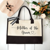 Picture of Personalized Canvas Tote Bag - Custom Name Tote Bag - Bridesmaid Gif