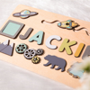 Picture of Personalized Wooden Puzzle Name Board - Custom Toy Gift for Baby and Kids - Custom Name Puzzle for Toddlers - Best 1st Birthday Gift for Baby Boy and Baby Girl