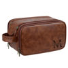 Picture of Custom Leather Toiletry Bag - Personalized Groomsmen Gifts - Travel Bag