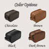 Picture of Custom Leather Toiletry Bag - Personalized Groomsmen Gifts - Travel Bag