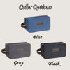 Picture of Men's Custom Canvas Toiletry Bag - Personalized Groomsmen Gifts - Business Travel Bags