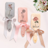 Picture of Personalized Birth Flower Airbag Hair Brush - Custom Bridesmaid Hair Brushes - Wedding Bridesmaid Gifts