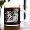 Picture of Custom Glass Coffee Mug - Personalized Glasses with Photo - Best Gift for Pet Person