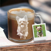 Picture of Custom Glass Coffee Mug - Personalized Glasses with Photo - Best Gift for Pet Person