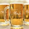 Picture of Personalized Engraved Beer Mug - Custom Glasses with Photo - Groomsman Gift - Retirement Gift for Papa