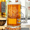 Picture of Personalized Engraved Beer Mug - Custom Glasses with Photo - Groomsman Gift - Retirement Gift for Papa