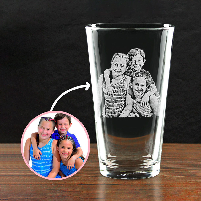 Picture of Custom Pint Glass Cup - Personalized Glasses with Photo - Best Gift for Pet Person