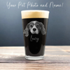 Picture of Custom Pint Glass Cup - Personalized Glasses with Photo - Best Gift for Pet Person