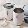 Picture of Personalized Birth Flower Straw Cup - Custom Stainless Steel Travel Cup with Name - Best Bridesmaid Gift