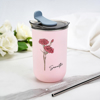 Picture of Personalized Birth Flower Straw Cup - Custom Stainless Steel Travel Cup with Name - Best Bridesmaid Gift