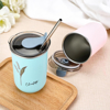 Picture of Personalized Birth Flower Straw Cup - Custom Stainless Steel Travel Cup with Name - Best Bridesmaid Gift