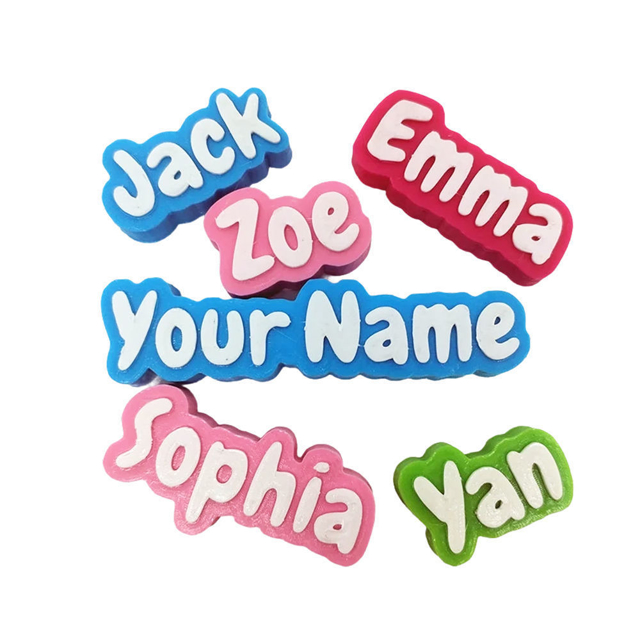 Picture of Custom Phone Charger Name Tag Set - Personalized Phone Accessories - Name Tag Clip - Three Name Tags Per Set