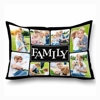 Picture of Custom Photo Rectangle Pillow Case -  Personalized with Multiple Photos - Housewarming Or Christmas gift