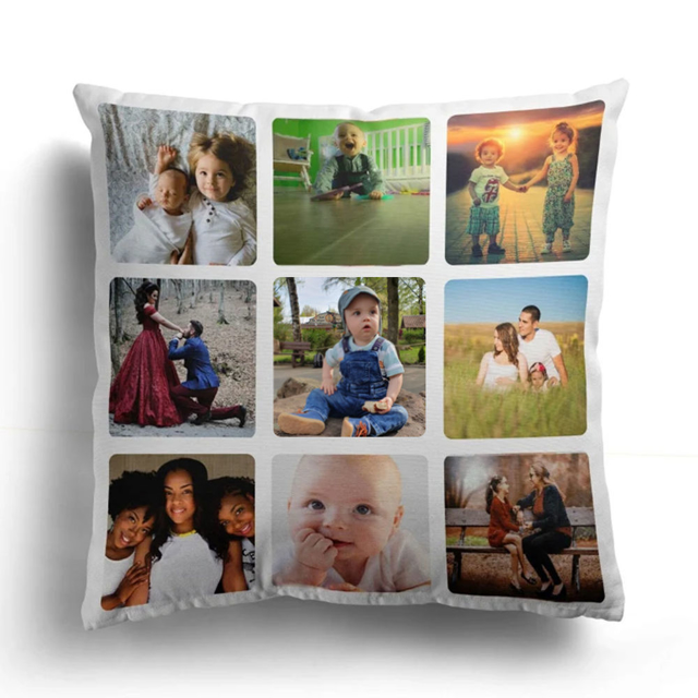 Picture of Personalized Photo Pillow Case  - Pillowcase with Multiple Photos - Housewarming Gift - Gift for Christmas Or Valentine's Day