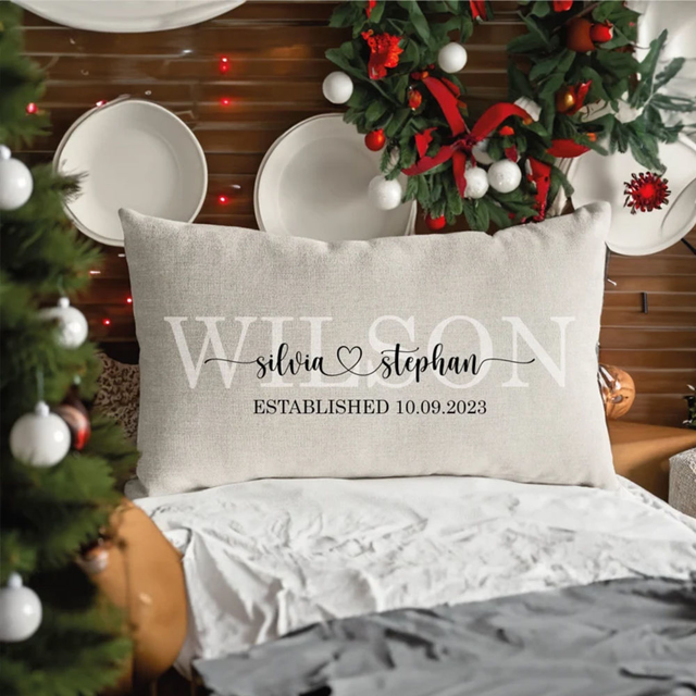 Picture of Personalized Name Pillow Case  - Pillow Case with Multiple Name Styles - Housewarming Gift