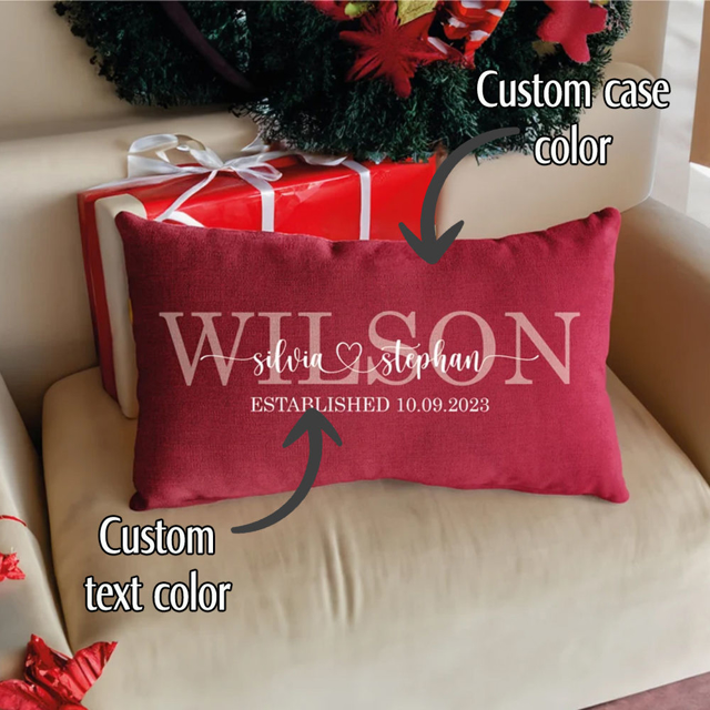 Picture of Personalized Name Pillow Case  - Pillow Case with Multiple Name Styles - Housewarming Gift