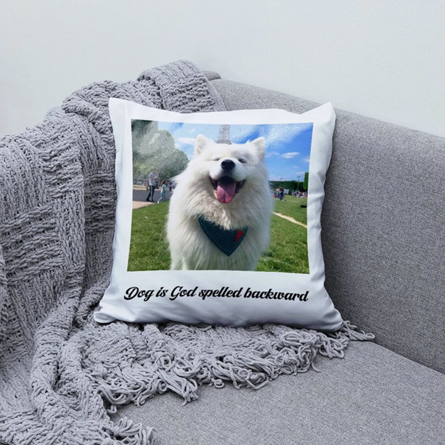 Picture of Personalized Square Shape Photo Pillow Case - Custom Pillow Case - Housewarming Gift - Unique Gift for Christmas