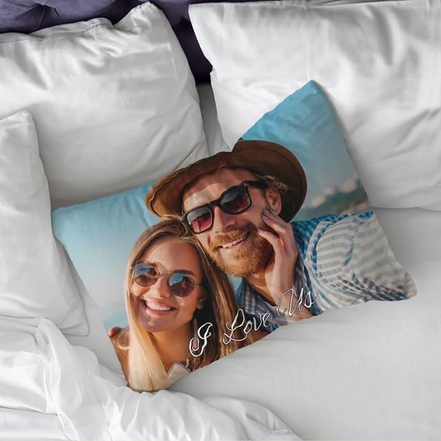 Picture of Personalized Rectangle Photo Pillow Case - Custom Pillow Case - Housewarming Gift - Unique Gift for Christmas or Birthday