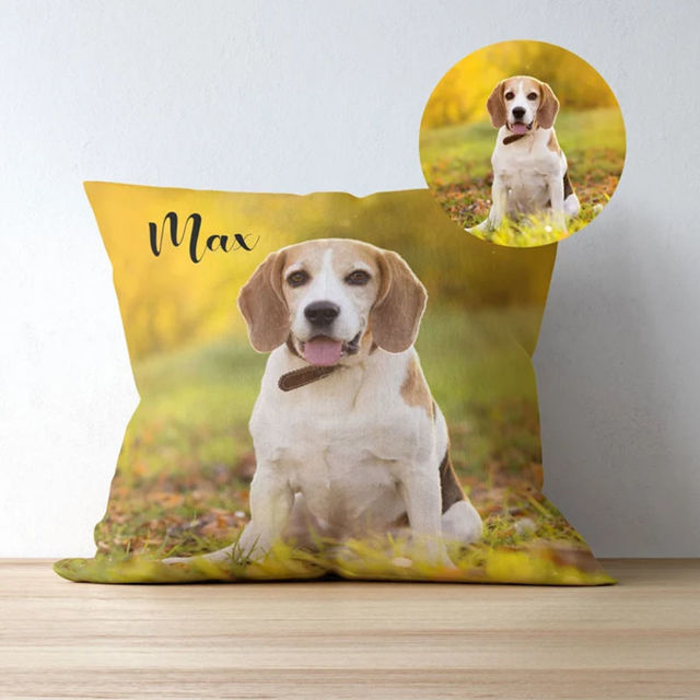 Picture of Personalized Pet Photo Pillow Case  - Custom Pillow Case - Best Housewarming Gift for Pet Person