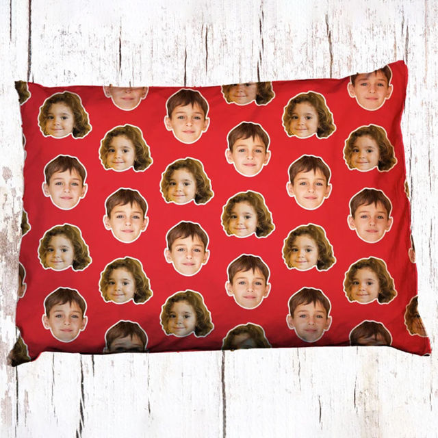 Picture of Personalized Face Pillow Case  - Pillow Case with Multiple Faces Styles - Best Housewarming Gift